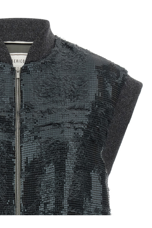Sequin vest Gray