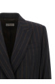 Pinstripe flannel blazer Blue