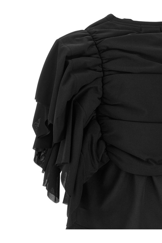 Ruffle top Black