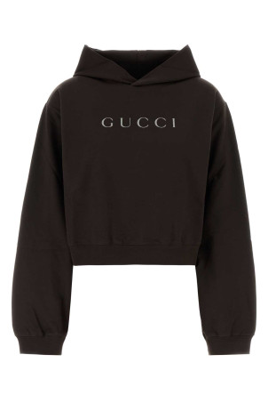 Оверсайз-футболка кольору «шоколадний бавовняний» від GUCCI (A006BFXJH7J)