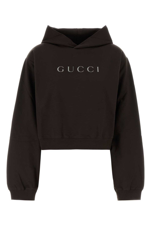 Свитшот оверсайз цвета «шоколадный хлопок» GUCCI (A006BFXJH7J)