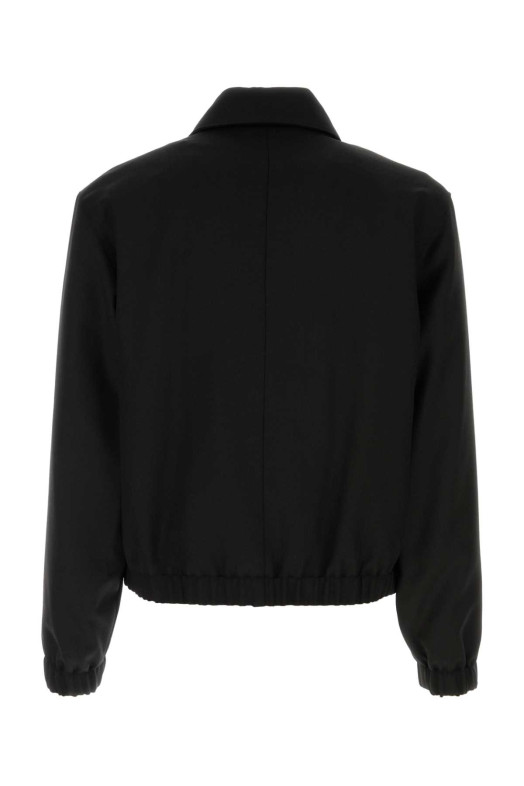 Black wool bomber jacket AMI (HJK830WV0216)