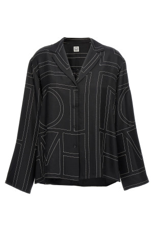 'Monogram' shirt Black-grey