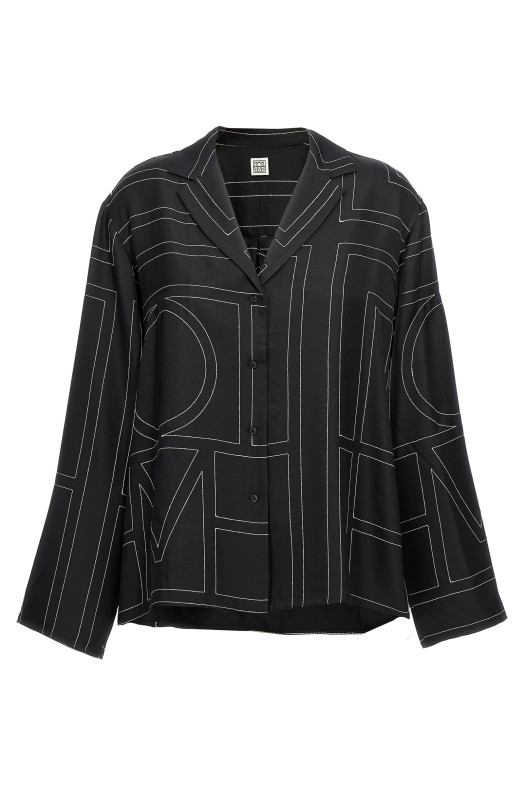 'Monogram' shirt Black-grey