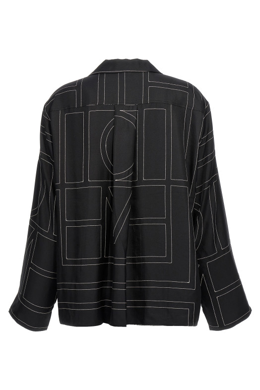 'Monogram' shirt Black-grey