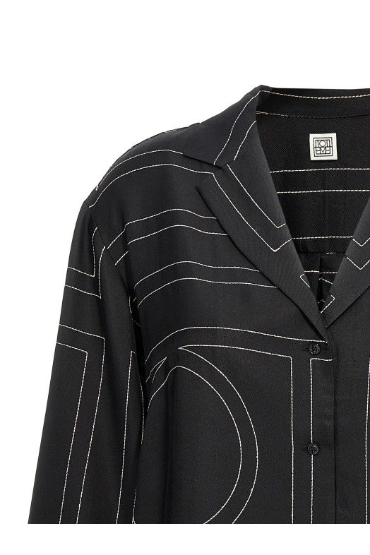 'Monogram' shirt Black-grey