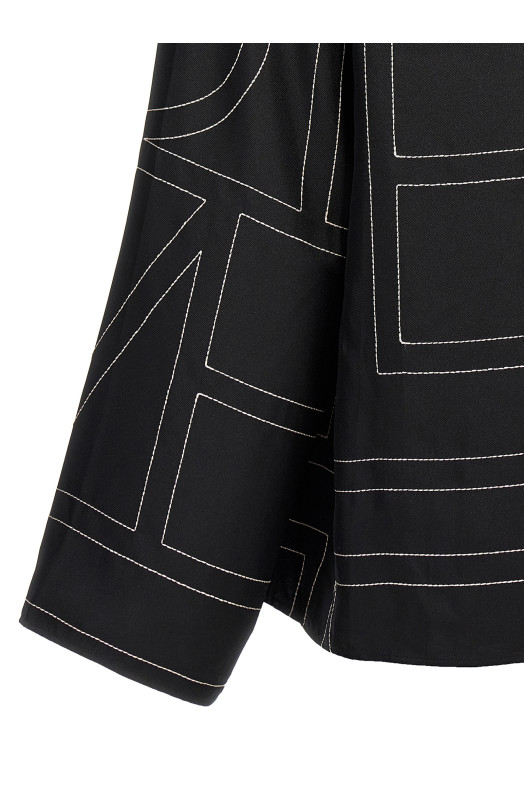 'Monogram' shirt Black-grey