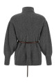 Belted cardigan Gray