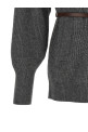 Belted cardigan Gray