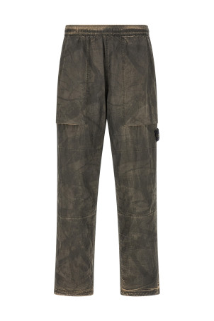 Брюки с принтом и значком с логотипом, серые STONE ISLAND L2S153100057S0E16V0094