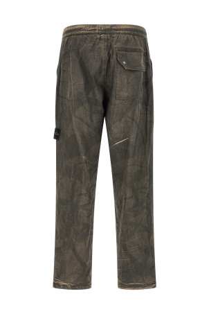 Брюки с принтом и значком с логотипом, серые STONE ISLAND L2S153100057S0E16V0094