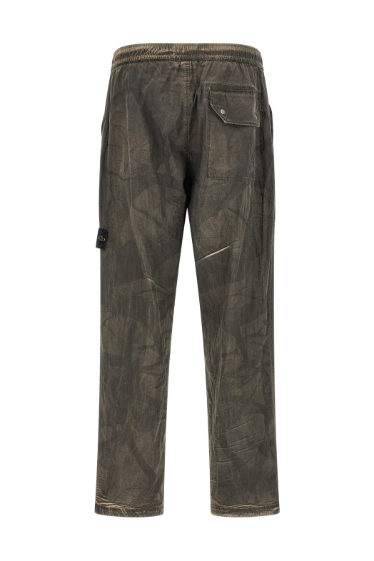 Брюки с принтом и значком с логотипом, серые STONE ISLAND L2S153100057S0E16V0094