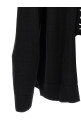 Woven insert cardigan Black