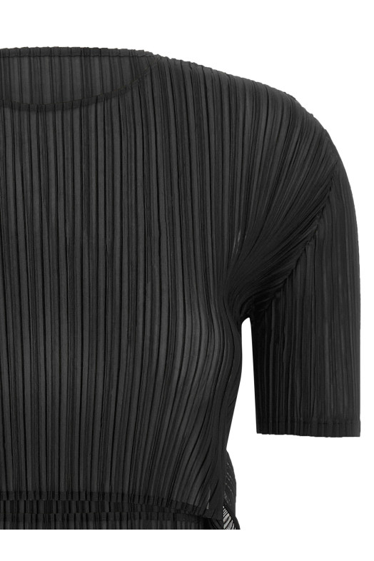 Топ «Sheer Slit Pleats», чёрный IM68FJ13615