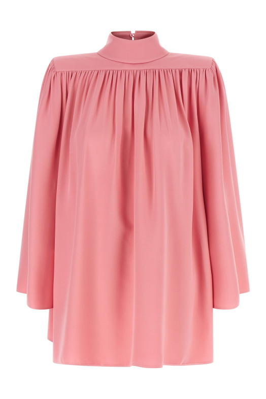 Valentino Garavani Cady Couture — розовая рубашка с плиссировкой B0AECK51MMCY4