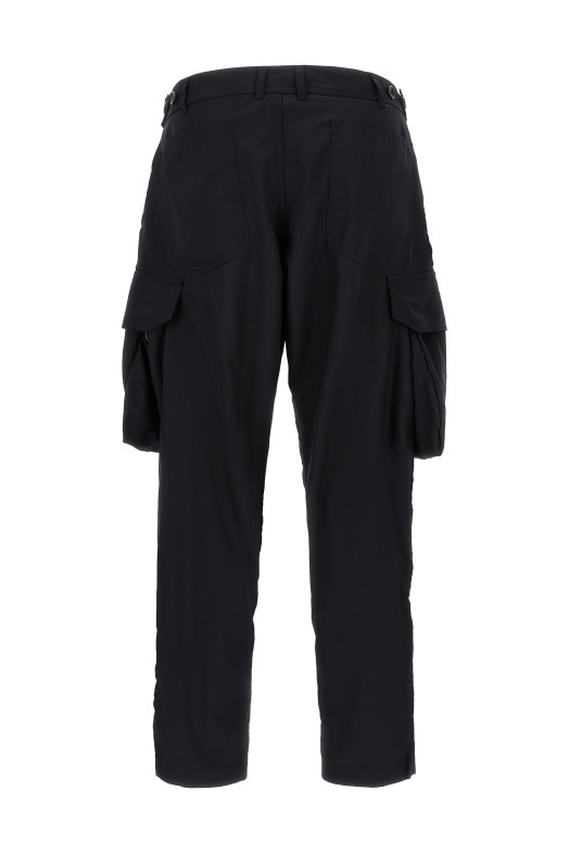 Pinstriped cargo pants Blue