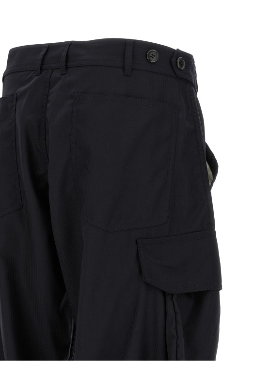 Pinstriped cargo pants Blue