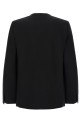Raw cut hem blazer Black