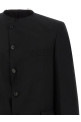 Raw cut hem blazer Black