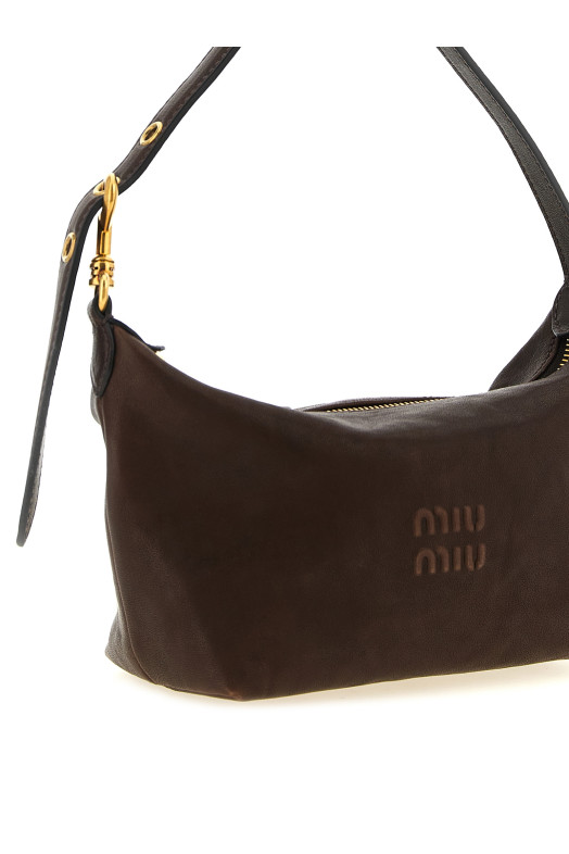 Кошелек из кожи наппа «Aviator Brown» MIU MIU 5NE841AEFXF0NBL