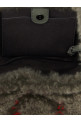 Shearling logo shoulder bag Gray