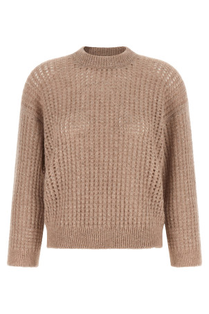 Micro sequin sweater Beige