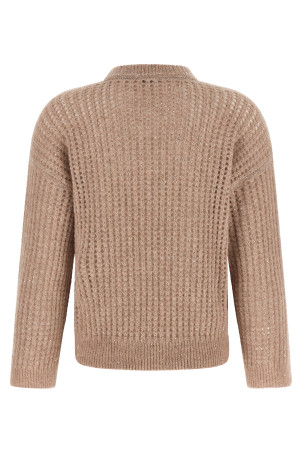 Micro sequin sweater Beige