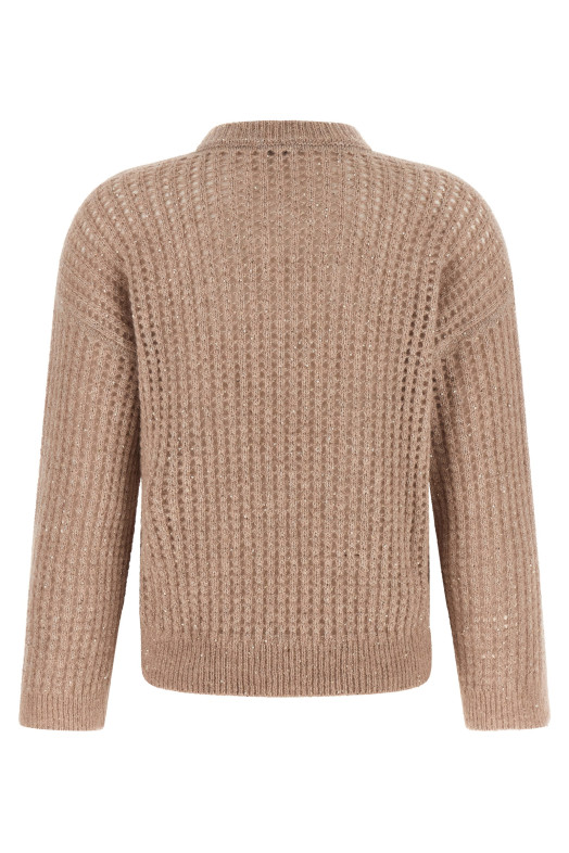 Micro sequin sweater Beige