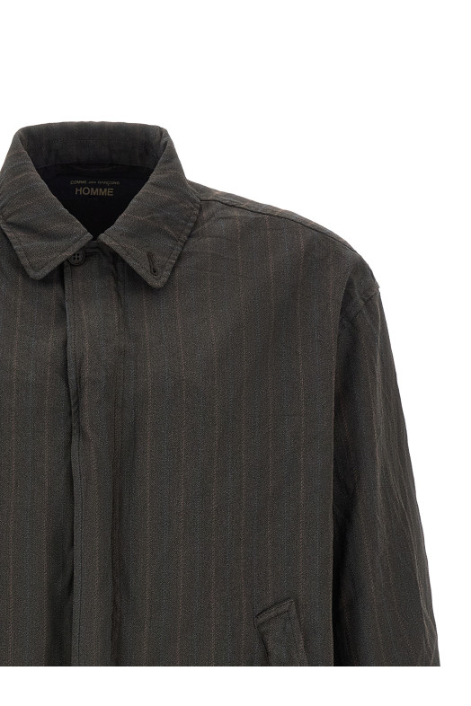 Пиджак в тонкую полоску, коричневый COMME DES GARҪONS HOMME HRJ0040512