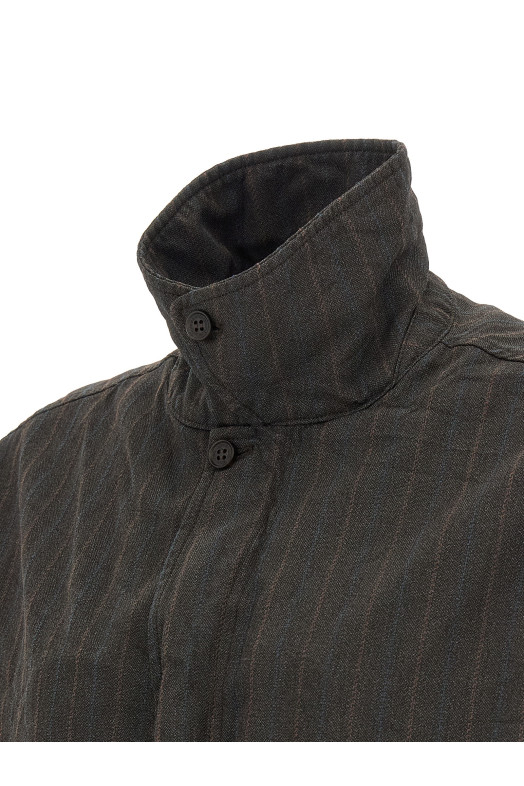 Пиджак в тонкую полоску, коричневый COMME DES GARҪONS HOMME HRJ0040512
