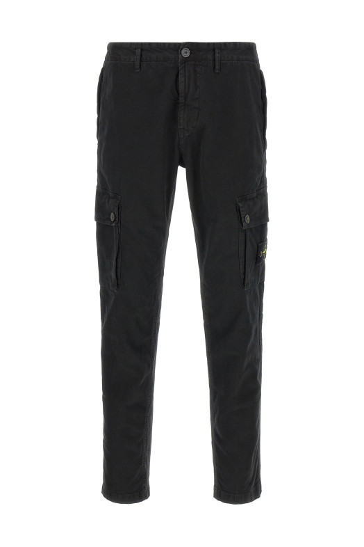 '3100034' cargo pants with logo badge Black