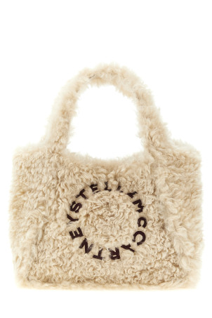 Сумка для покупок з логотипом із овечої шкіри, бежева STELLA MCCARTNEY 513860WP07479561