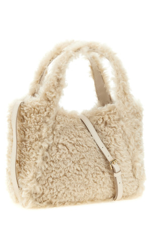 Сумка для покупок з логотипом із овечої шкіри, бежева STELLA MCCARTNEY 513860WP07479561