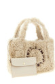 Сумка для покупок с логотипом из овчины, бежевая STELLA MCCARTNEY 513860WP07479561