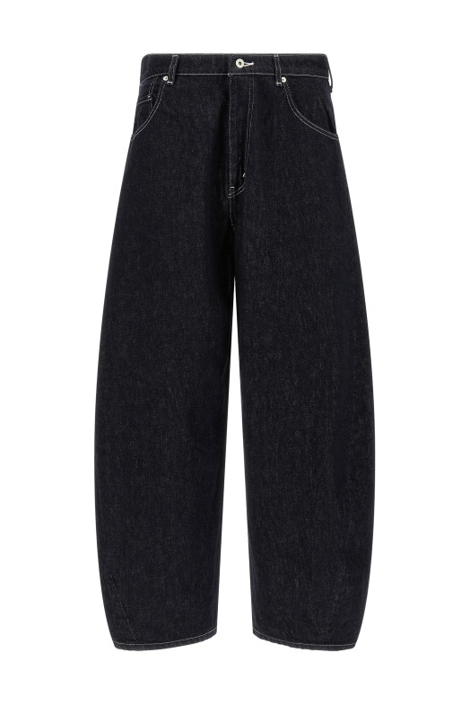 Contrast stitching jeans Blue