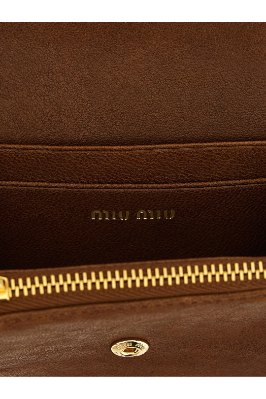 Embossed logo wallet Brown