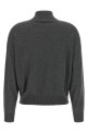 Lamé thread turtleneck sweater Gray