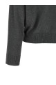 Lamé thread turtleneck sweater Gray