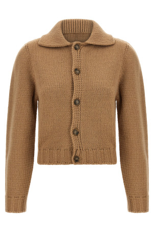 'White Stitch Line' cardigan Beige