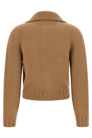 'White Stitch Line' cardigan Beige