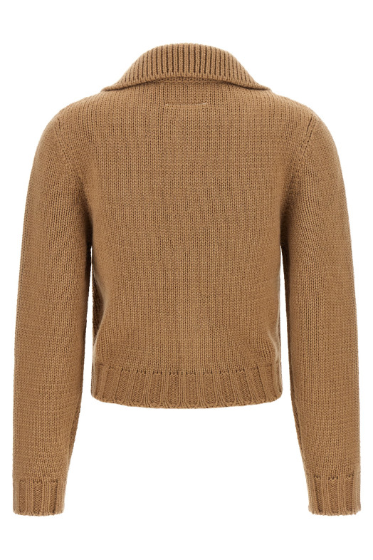 'White Stitch Line' cardigan Beige