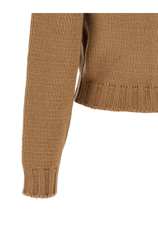 'White Stitch Line' cardigan Beige