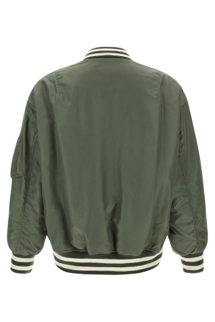 Patch bomber jacket Green