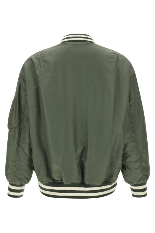 Patch bomber jacket Green