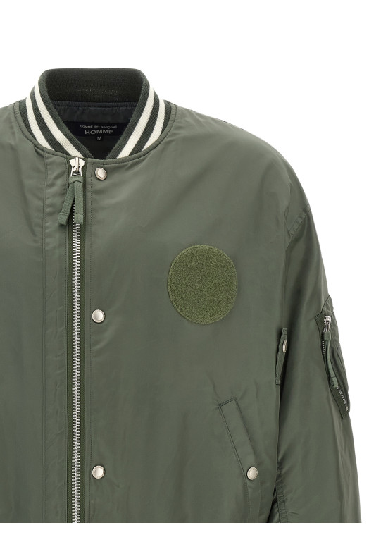 Patch bomber jacket Green
