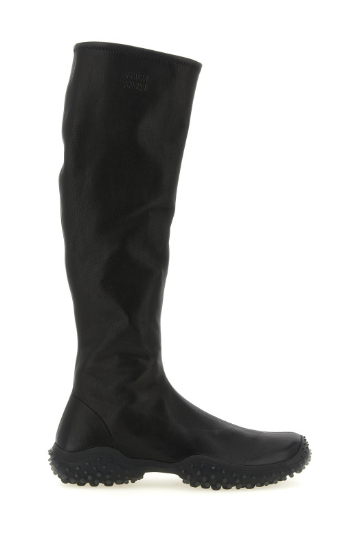 Stretch nappa boots Black