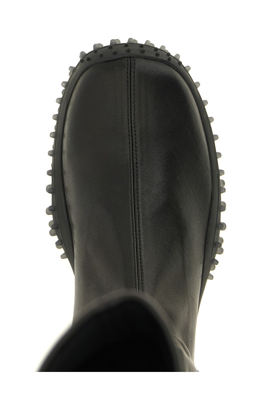 Stretch nappa boots Black