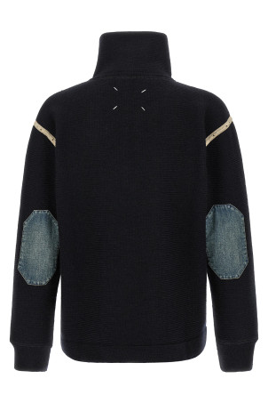 Свитер с джинсовыми нашивками, синий MAISON MARGIELA S50HA1072S18147511