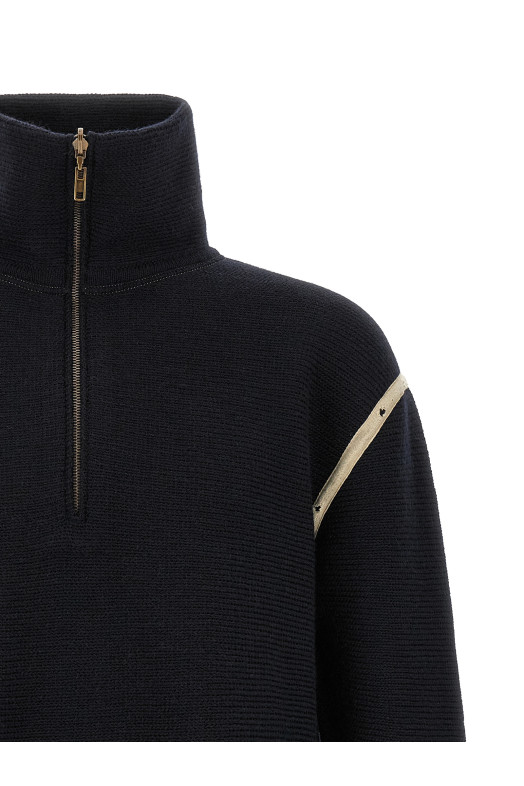 Свитер с джинсовыми нашивками, синий MAISON MARGIELA S50HA1072S18147511
