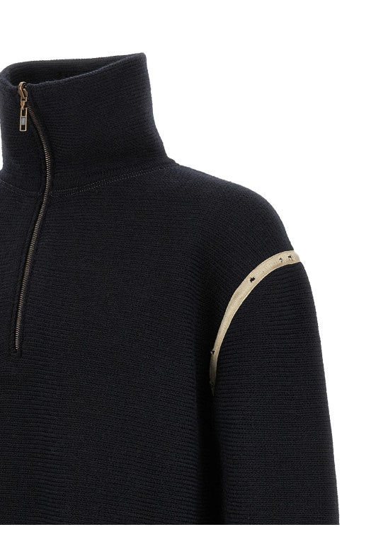Свитер с джинсовыми нашивками, синий MAISON MARGIELA S50HA1072S18147511